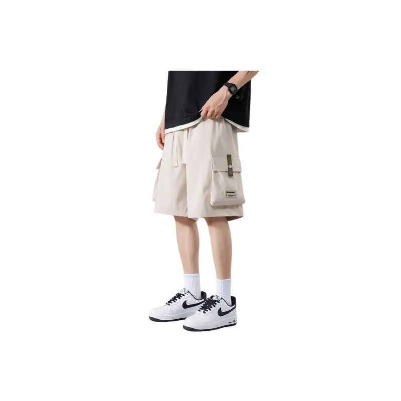 Casual Loose Polyester Cargo Shorts-5