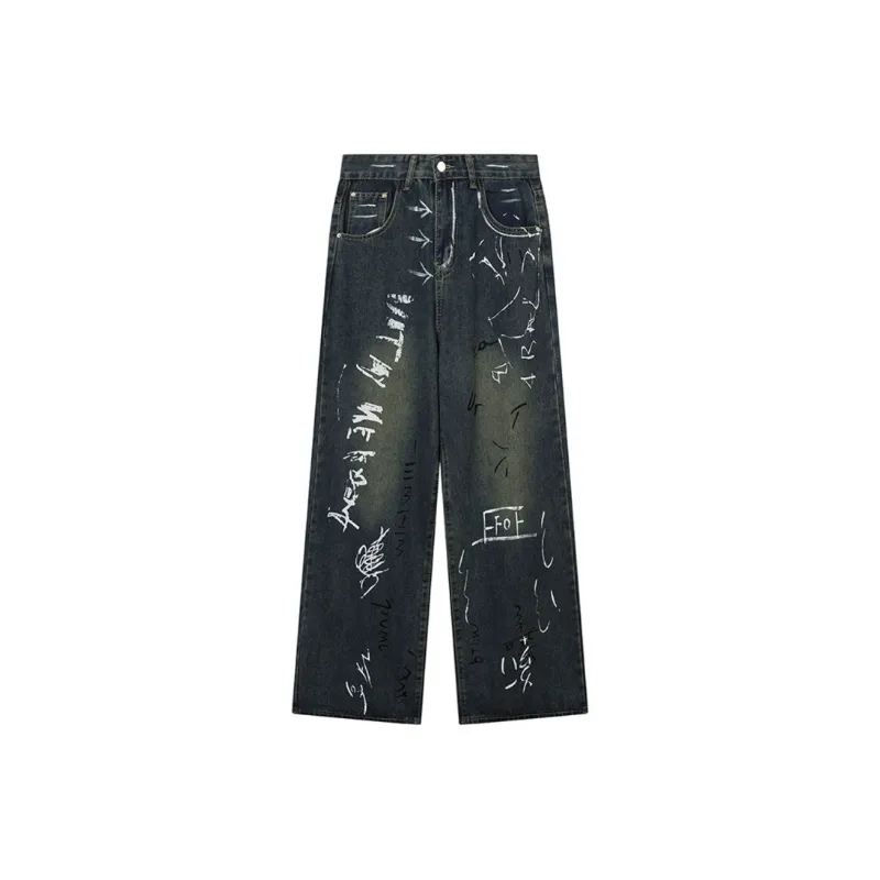 Hand Painted Graffiti Jeans