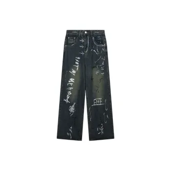 Hand Painted Graffiti Jeans