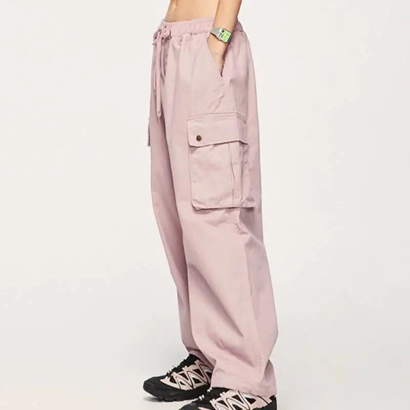 Loose Simple 100% Cotton Cargo Pants-5