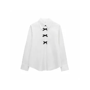 Simple Print Polyester Shirt Women