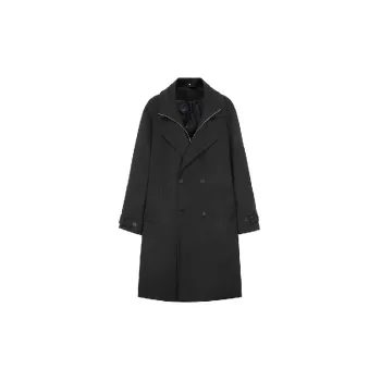 Fashionable Plain Zipper Coat