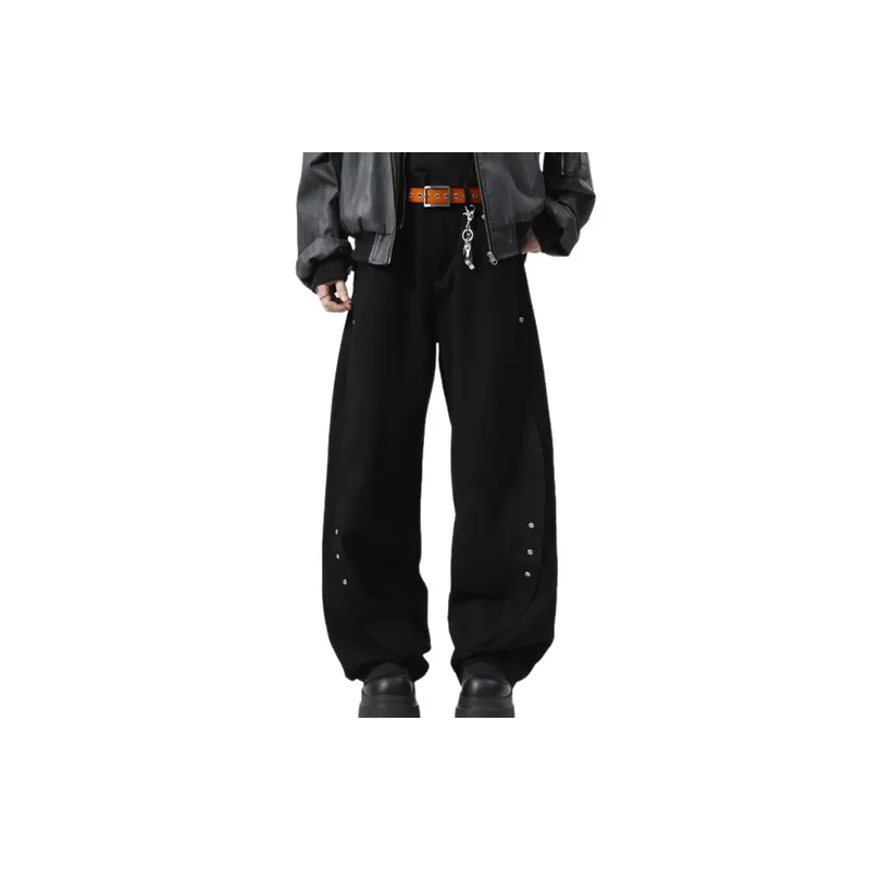 Fashionable Simple Denim Casual Pants-0