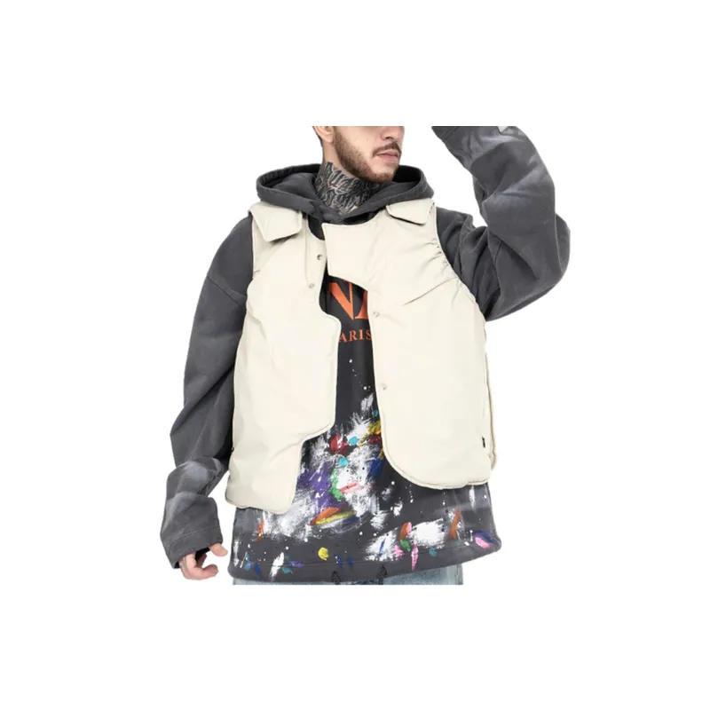 Stitching Pure Color Loose Cotton padded Jacket-3