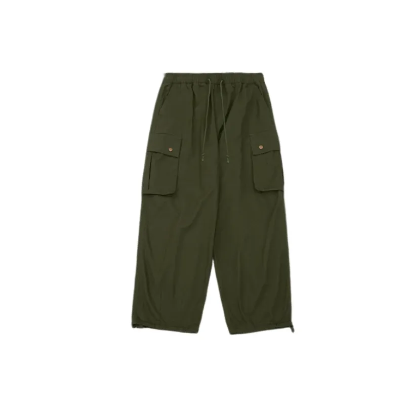 Loose Simple 100% Cotton Cargo Pants-8