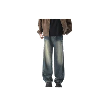Fashionable Loose Straight Leg Jeans