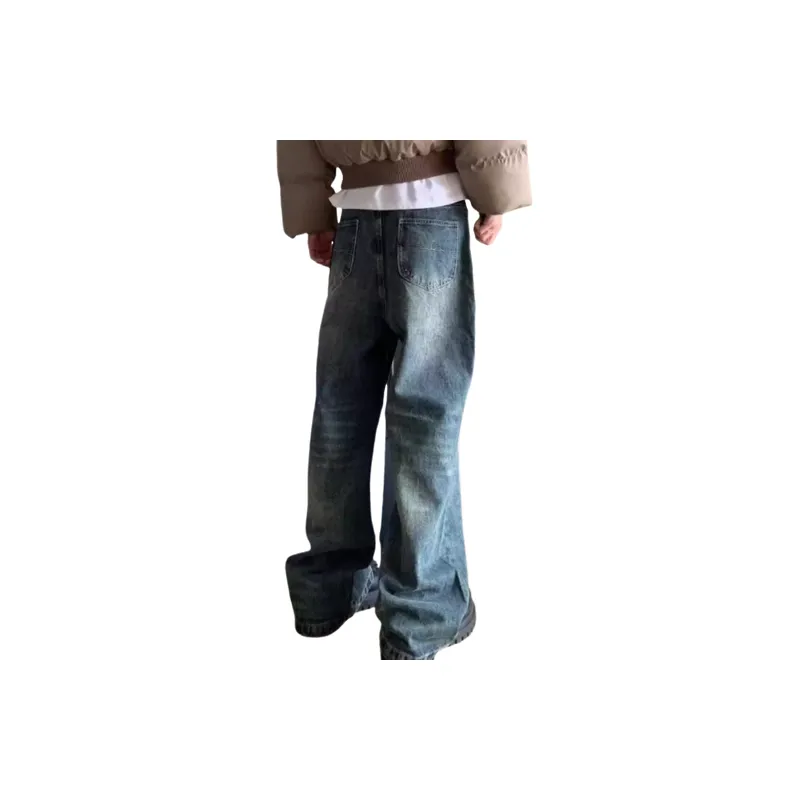 Retro Letter Jeans-1