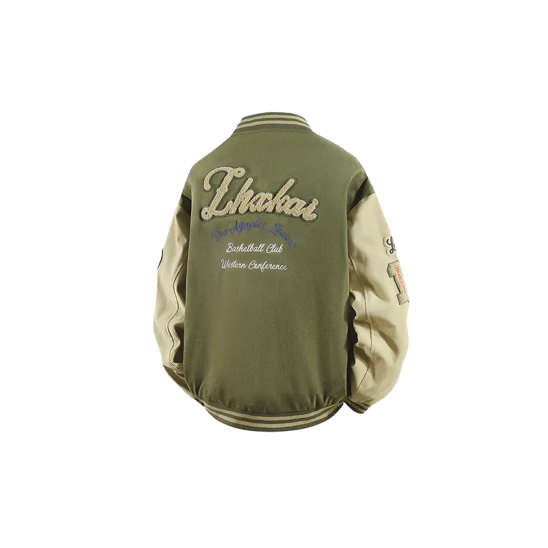 Retro Casual Corduroy Baseball Jersey-5