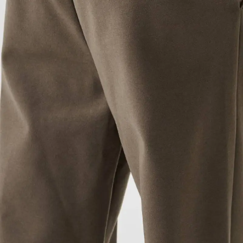 Simple Loose Blended Synthetic Fabrics Casual Pants-5