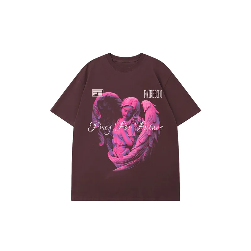 Retro Angel Wings Short sleeved T shirt-2