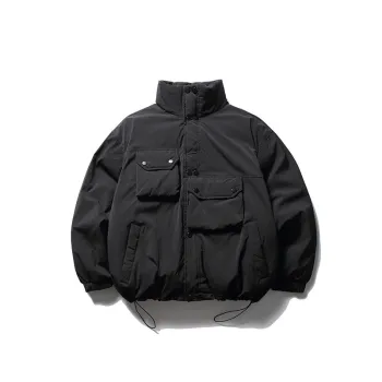 Irregular Collar Vintage Three dimensional Pocket Warm Cotton Coat