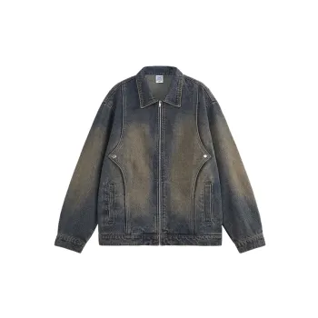 Retro Distress Denim Jacket