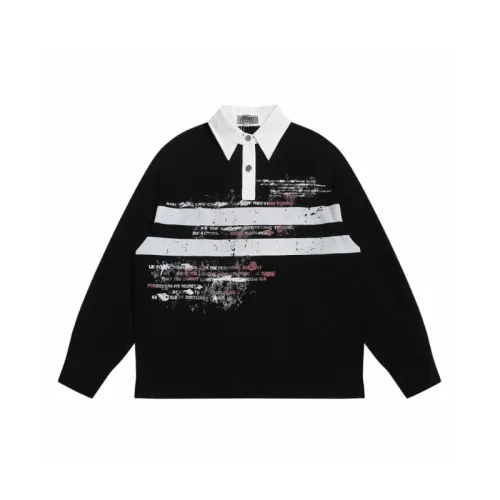 Retro Contrast Color Loose Polo