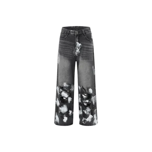 Hipster Hip Hop High Street Splash Ink Paint Jeans