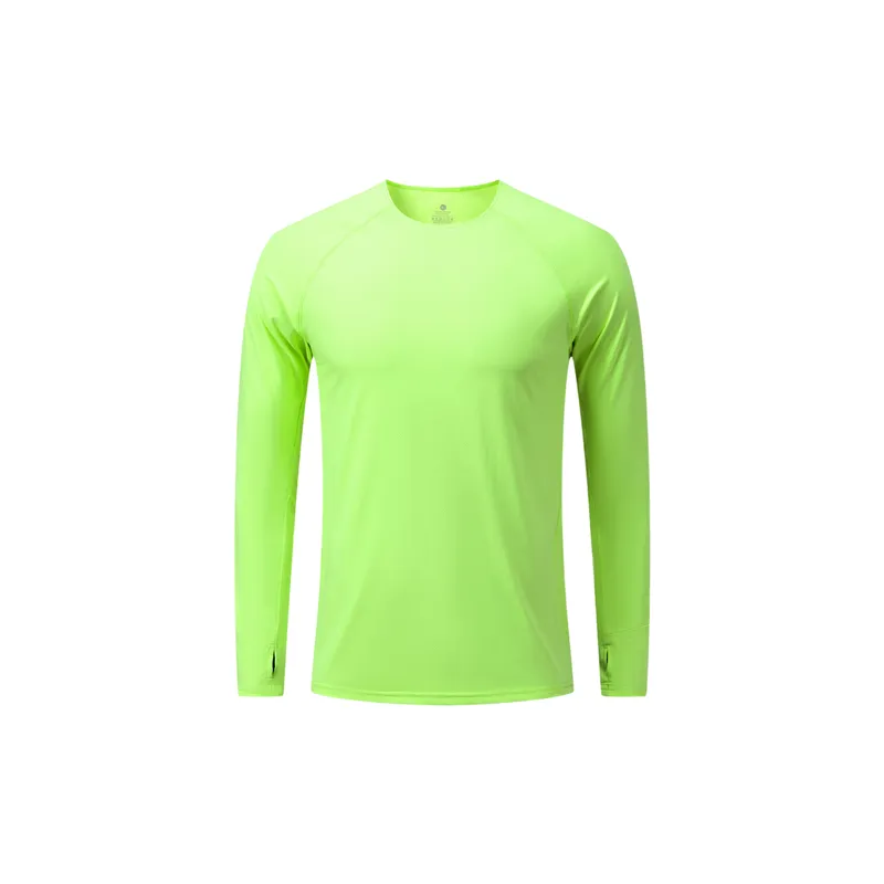 Sporty Long Sleeve Blended Synthetic Fabrics T Shirt-7