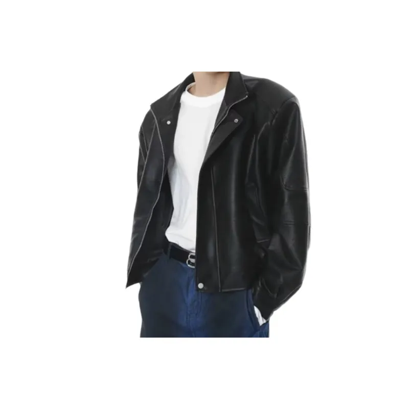 Retro Loose PU Jacket-2