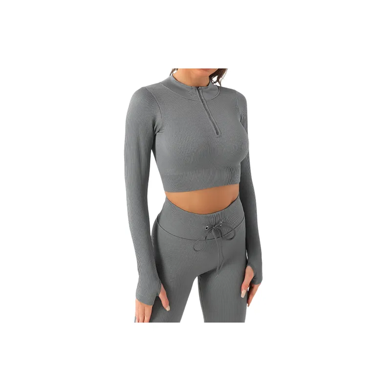 Basics Simple Blended Synthetic Fabrics Fitness Clothing Women-5
