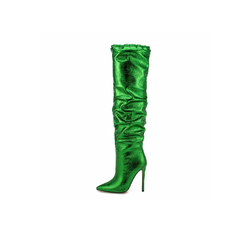 Fashionable Funky Knee High Boots-0