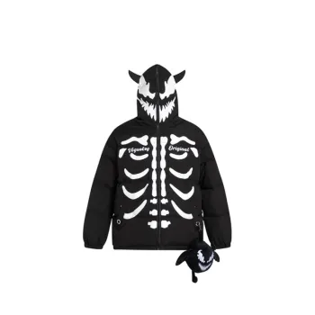 Skeletal Cube Cotton padded Jacket