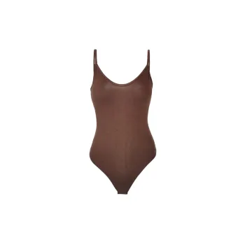 Sexy Plain Viscose Bodysuit Women