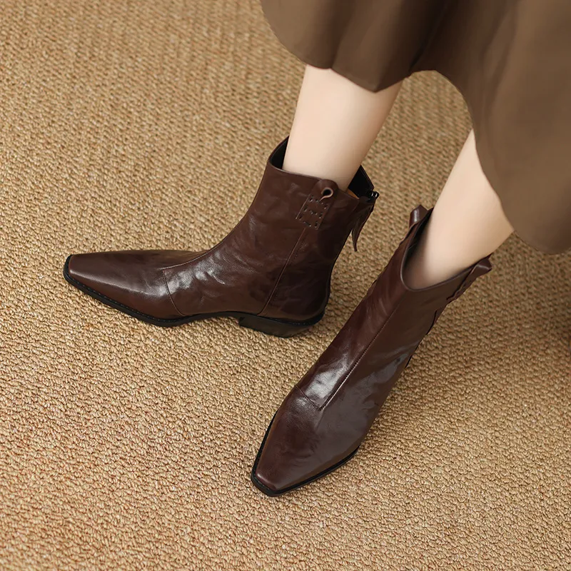 Simple Plain Ankle Boots-6