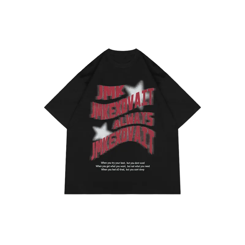 Retro Star Print T Shirt-0