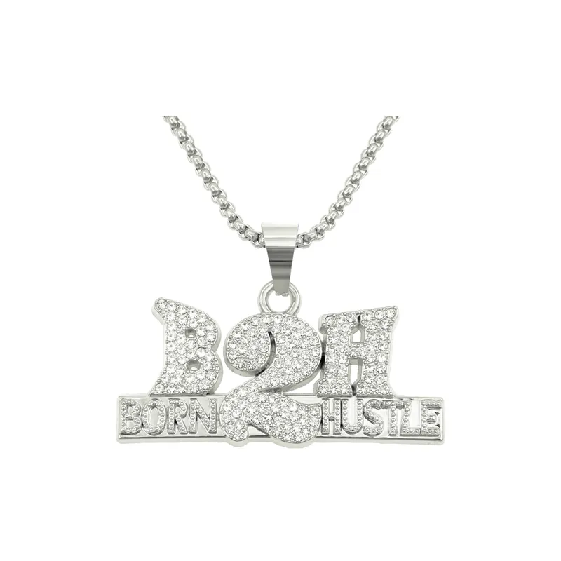 Diamond Letter Pendant Necklace-0