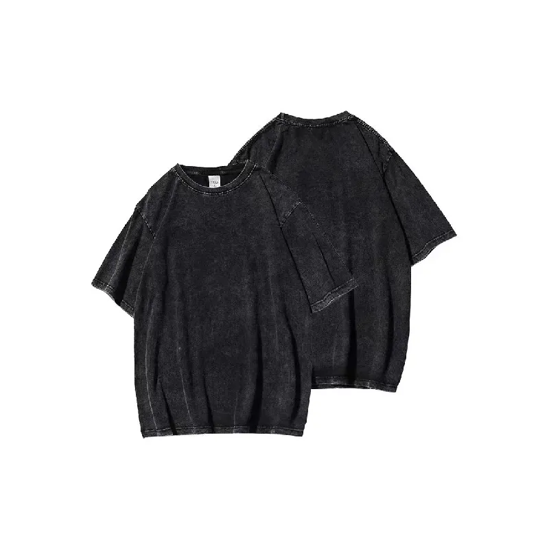 Fashionable Washed 100% Cotton T Shirt-8