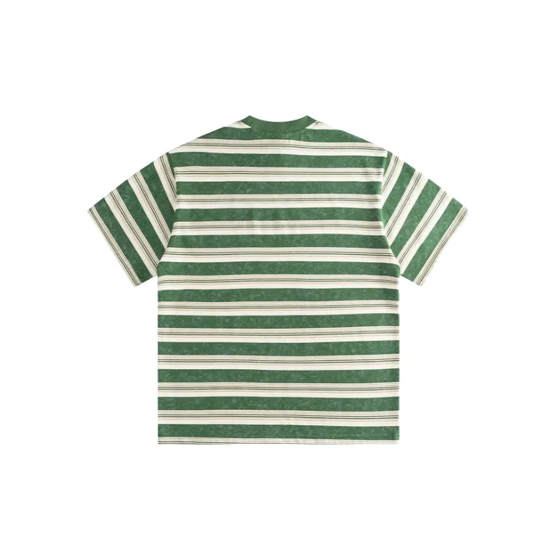 Fashionable Striped Polyester T-Shirt-3