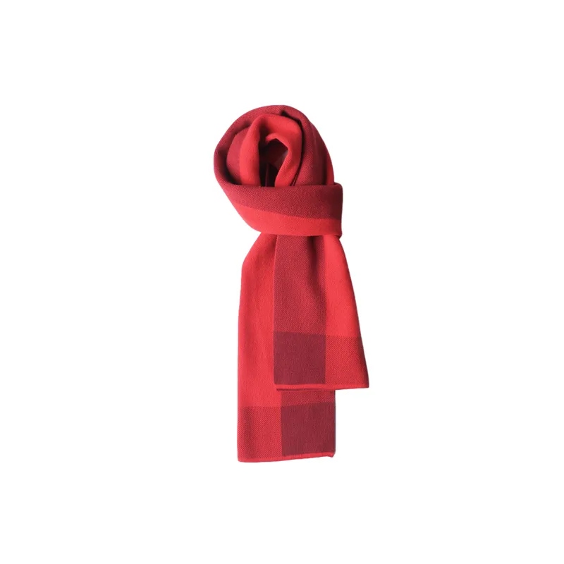 Simple Plaid Knit Scarf-4