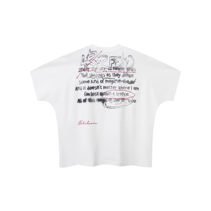 Casual Letter 100% Cotton T-Shirt-1