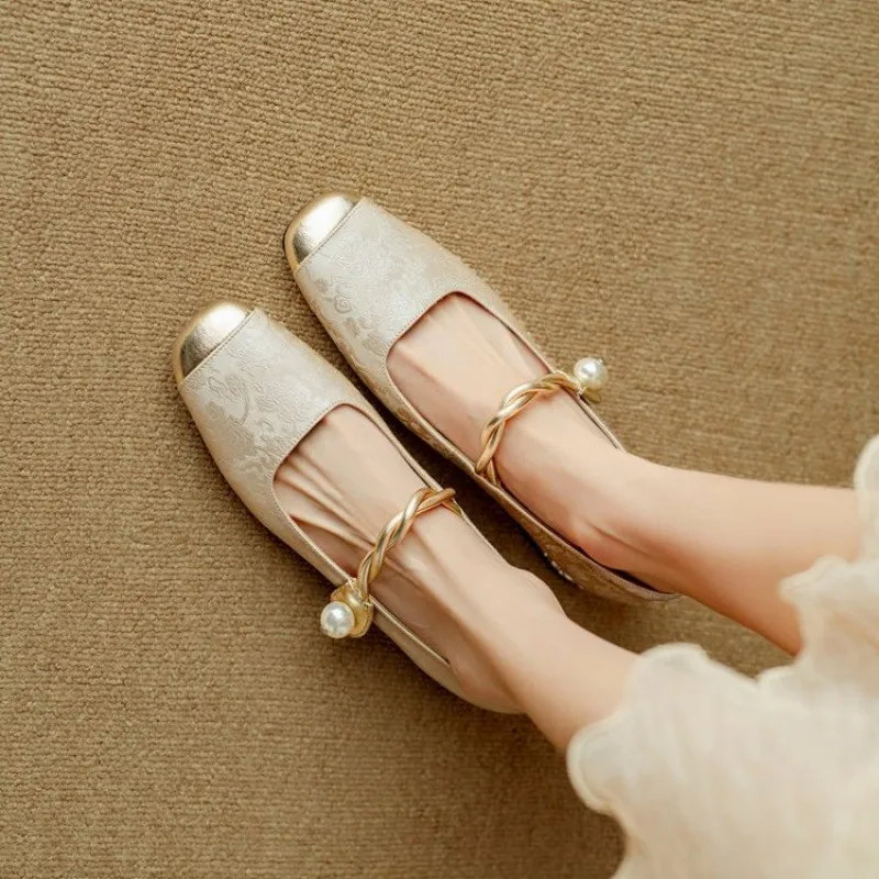 Elegant Pearls Mary Jane Shoes-9