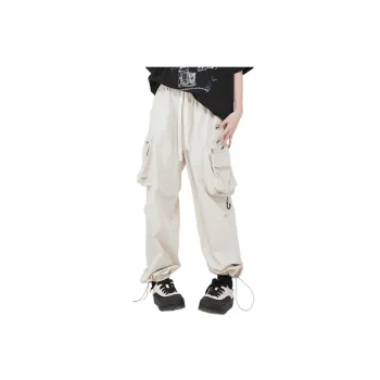 Sporty Large Pockets Cotton Casual Pants