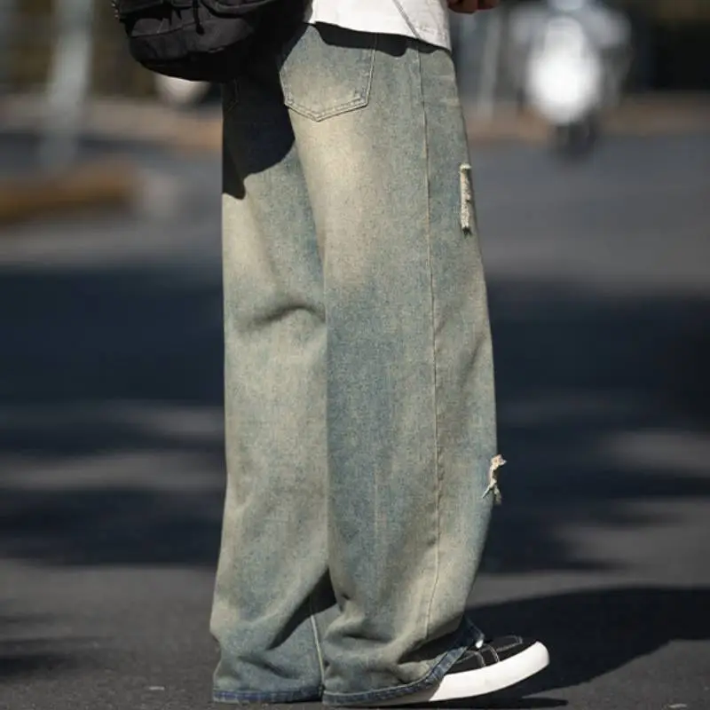 Casual Ripped Washed Jeans-7