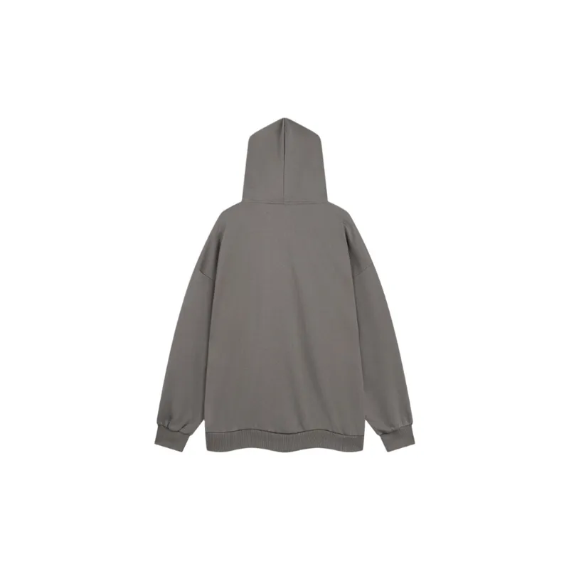Vintage Printed Trendy Brand High Street Washed Old Loose Hooded Sweatshirt-5