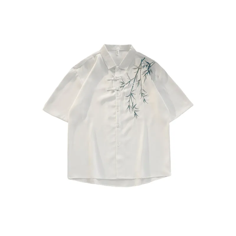 Loose And Versatile Knot Pattern Printed Design Trendy Shirt-2