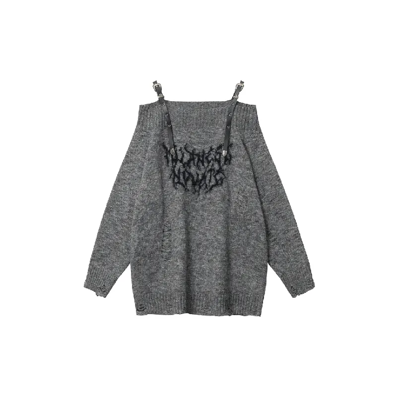 Retro Loose Sweater Women-0