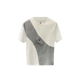 Contrast Color Stitching Men's T Shirt
