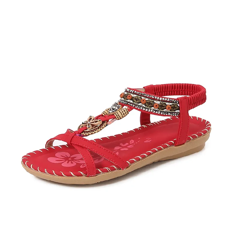 Simple Rhinestone Beach Sandals-0