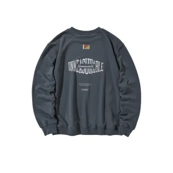 Original Tooling Style Letter Printed Loose Crewneck Base Shirt