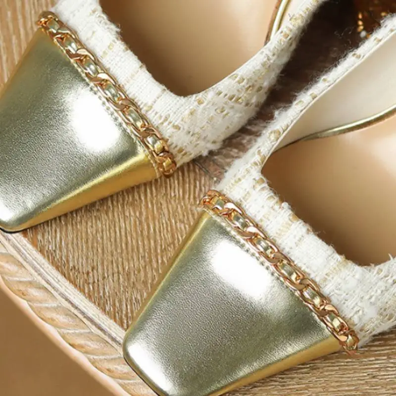 Fashionable Contrast Color High Heels-7