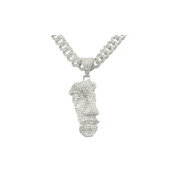 Half Face Portrait Pendant Necklace