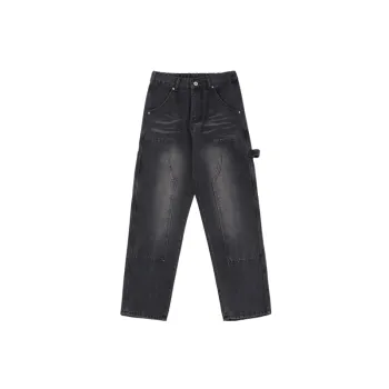 Simple Striped Loose Cotton Cargo Pants