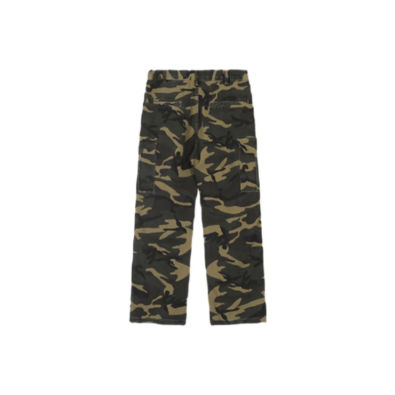 Loose Retro Camouflage Crowd Pants-3