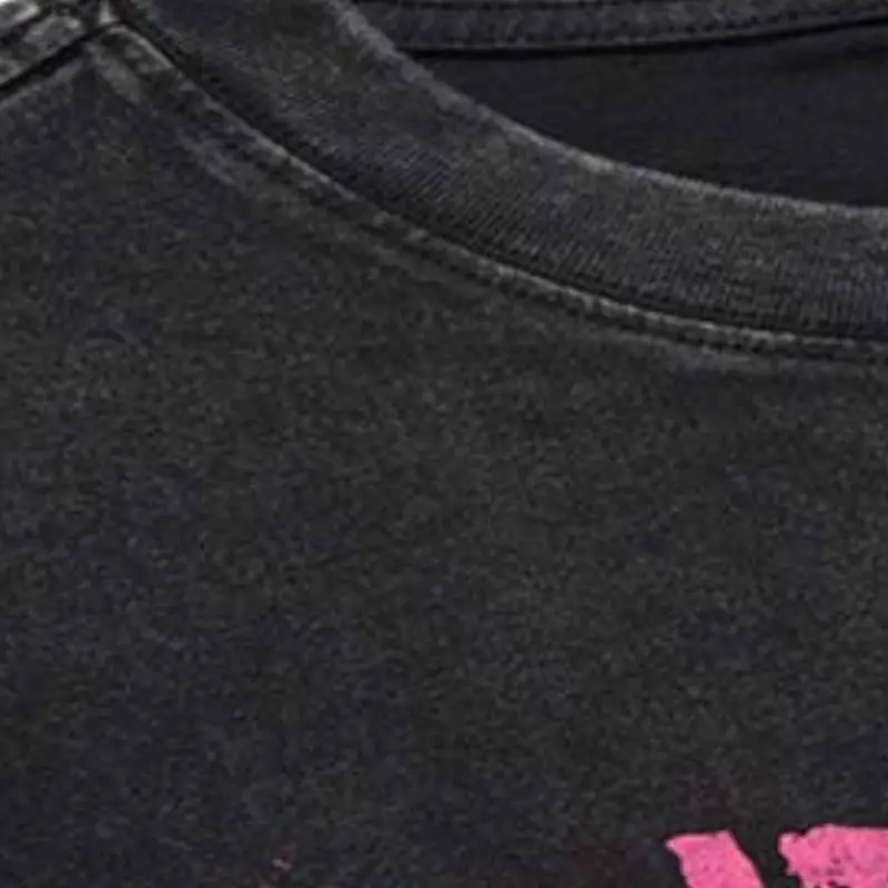Street Distress Cotton Blended Fabric T Shirt-2
