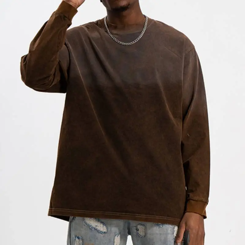 Retro Loose Long Sleeve T Shirt-2