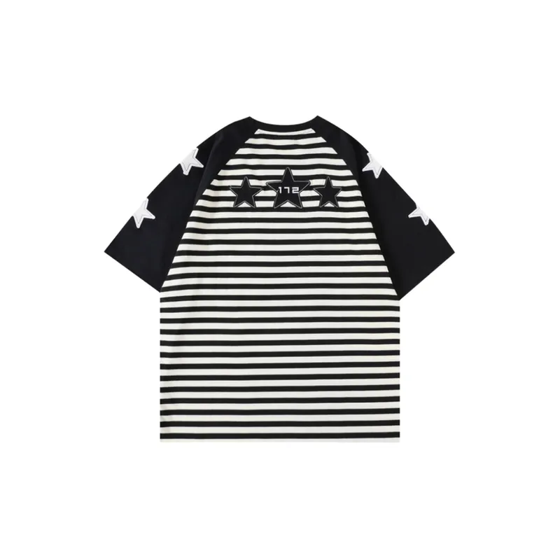 Embroidered Striped T Shirt-1