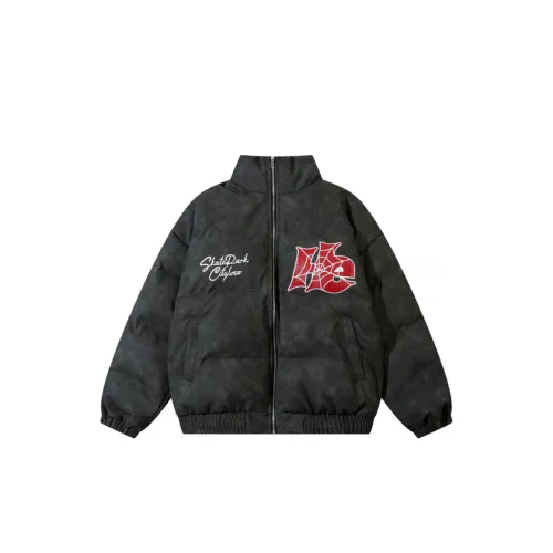 Hiphop Red Spider Embroidery Cotton-padded Jacket