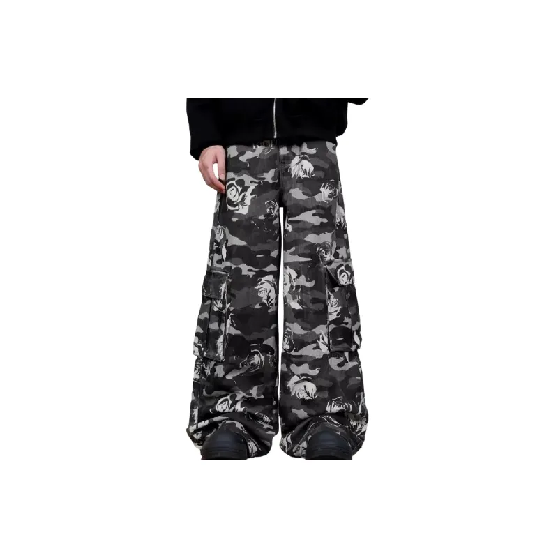 Basics Simple Blended Synthetic Fabrics Cargo Pants-1