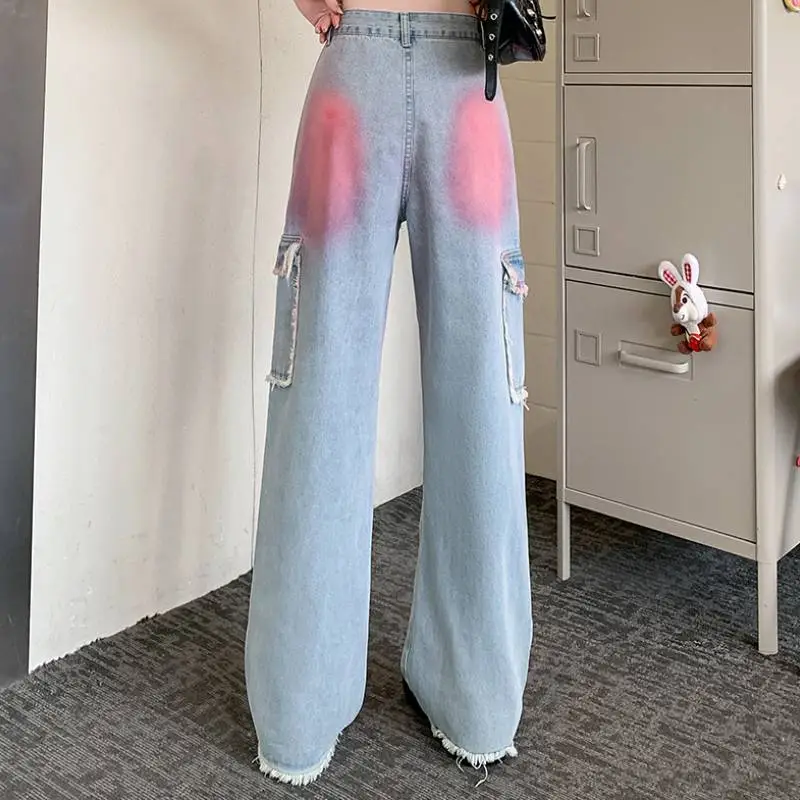 Retro Loose Straight Leg Jeans-2